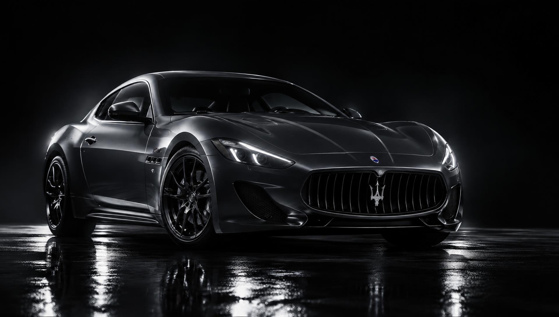 Maserati GranTurismo di notte
